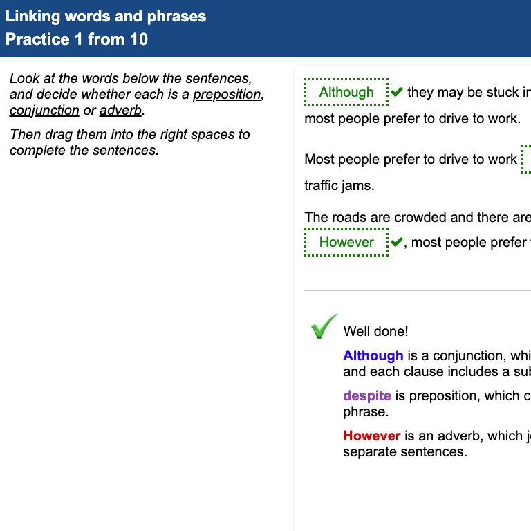 ESL: Linking ideas