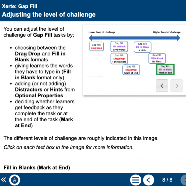 Xerte gap fill